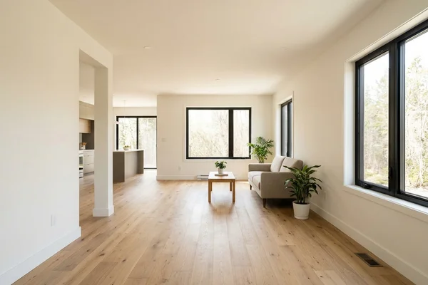 Multiplex unit interior with an optimized open layout