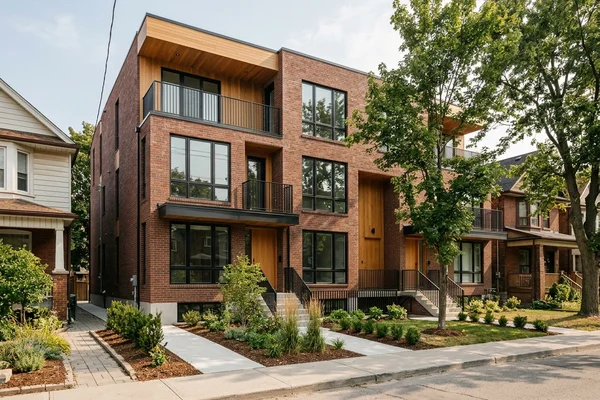 Completed multiplex exterior matching its design rendering