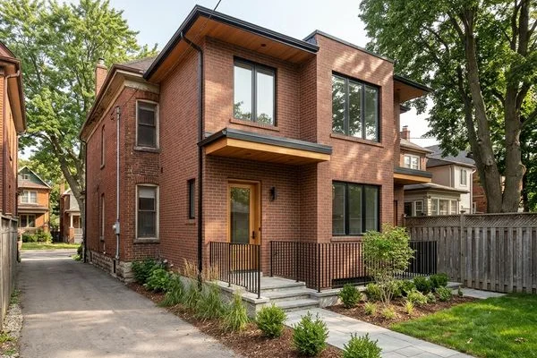 Rear addition with a new unit entrance