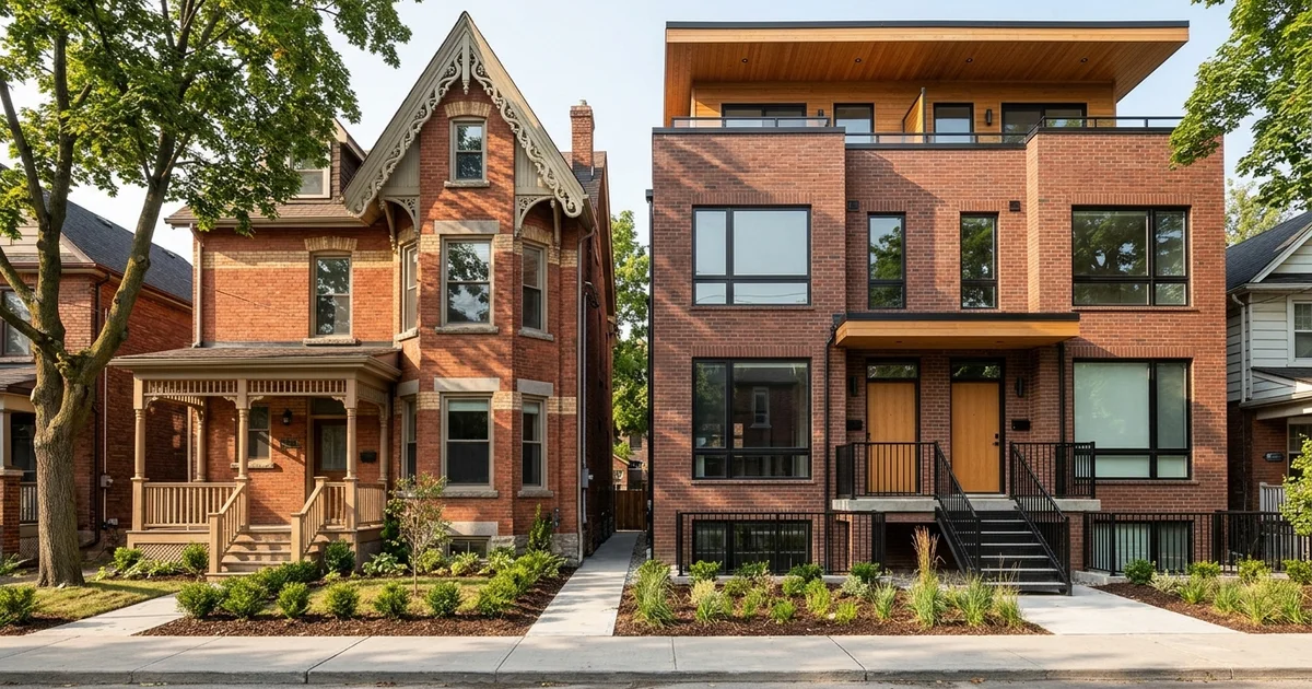 Restored Riverdale Victorian brick house facade with original gable trim