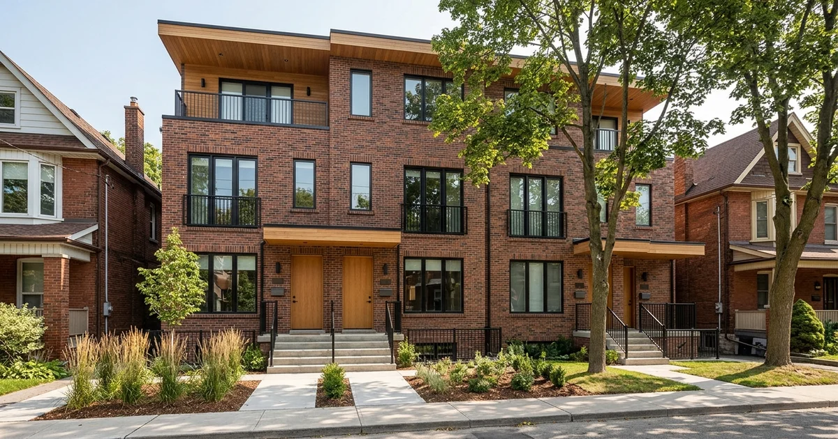 Standard-form fourplex on a regular Toronto lot