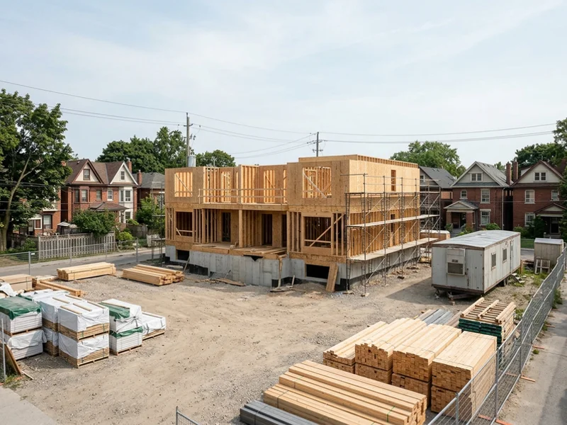 Organized multiplex construction site in Toronto