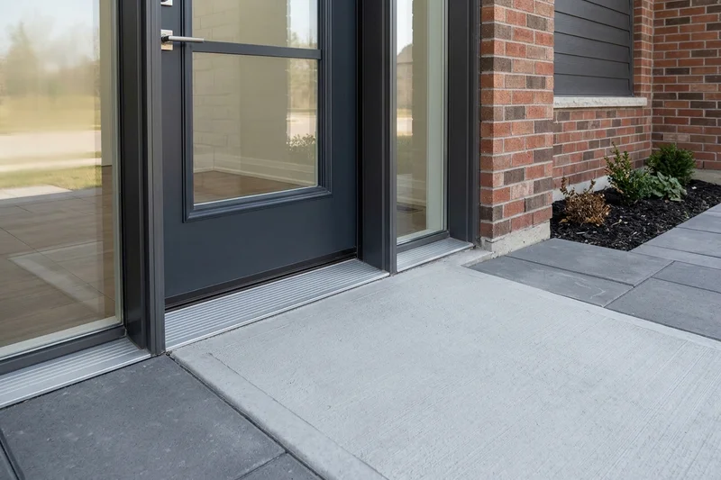 Accessible ground-floor suite entrance on a Markham home