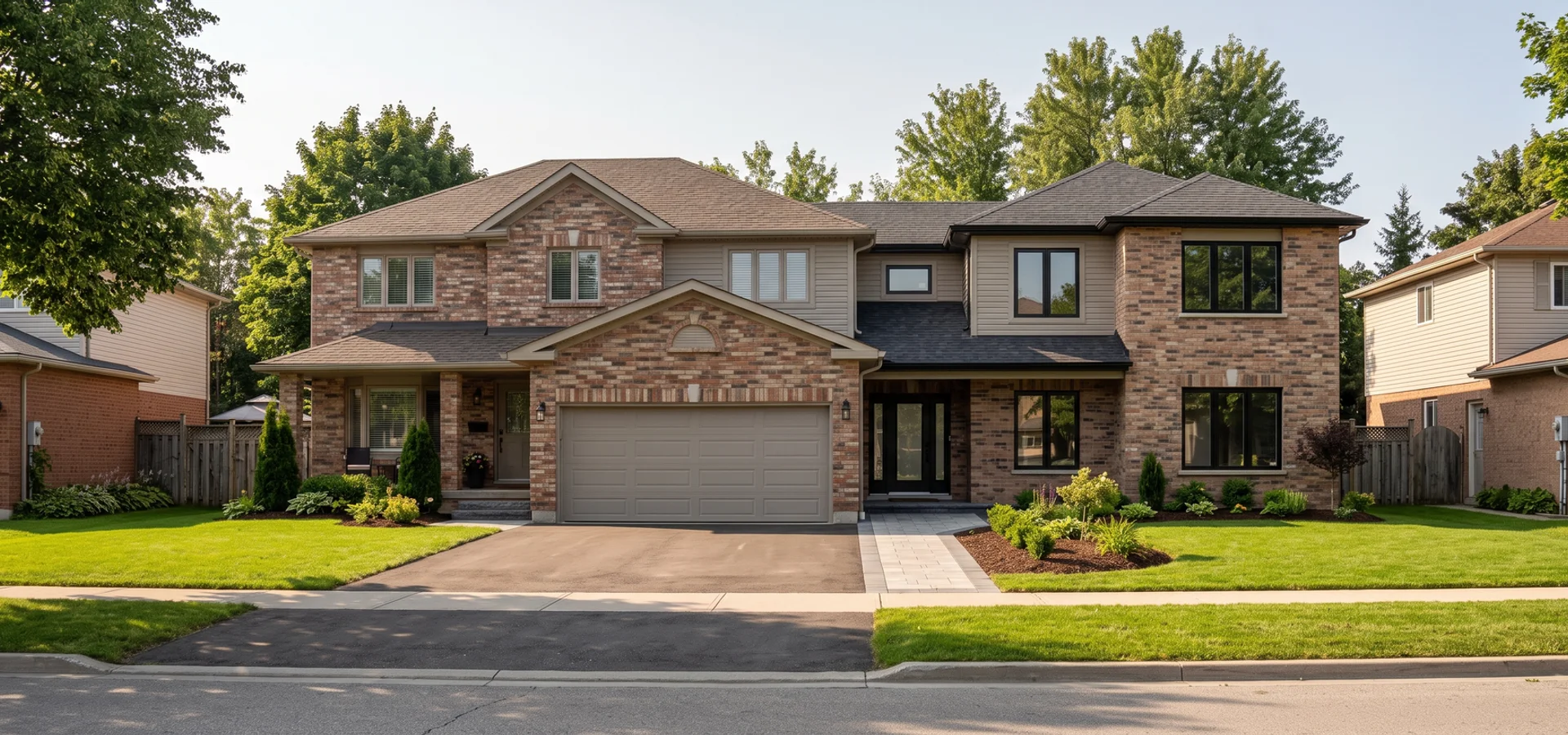 Brampton home with a new side addition creating a second unit