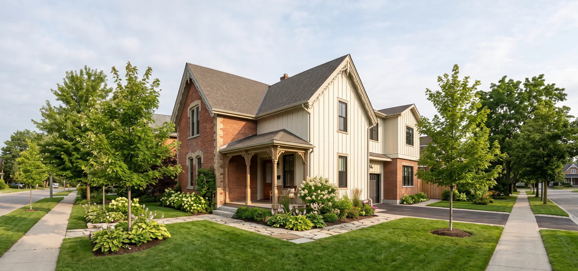 Unionville heritage-style home with a discreet rear addition